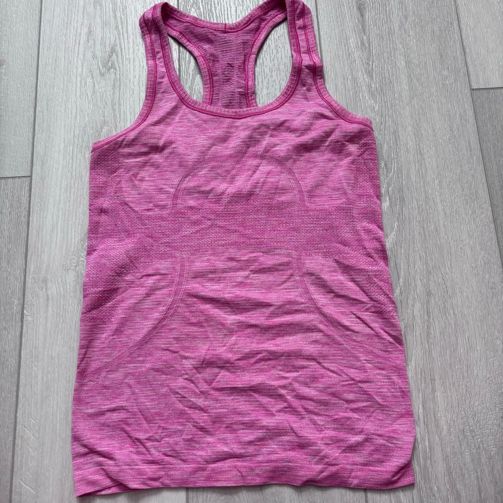 Lululemon swiftly tank pink size 4